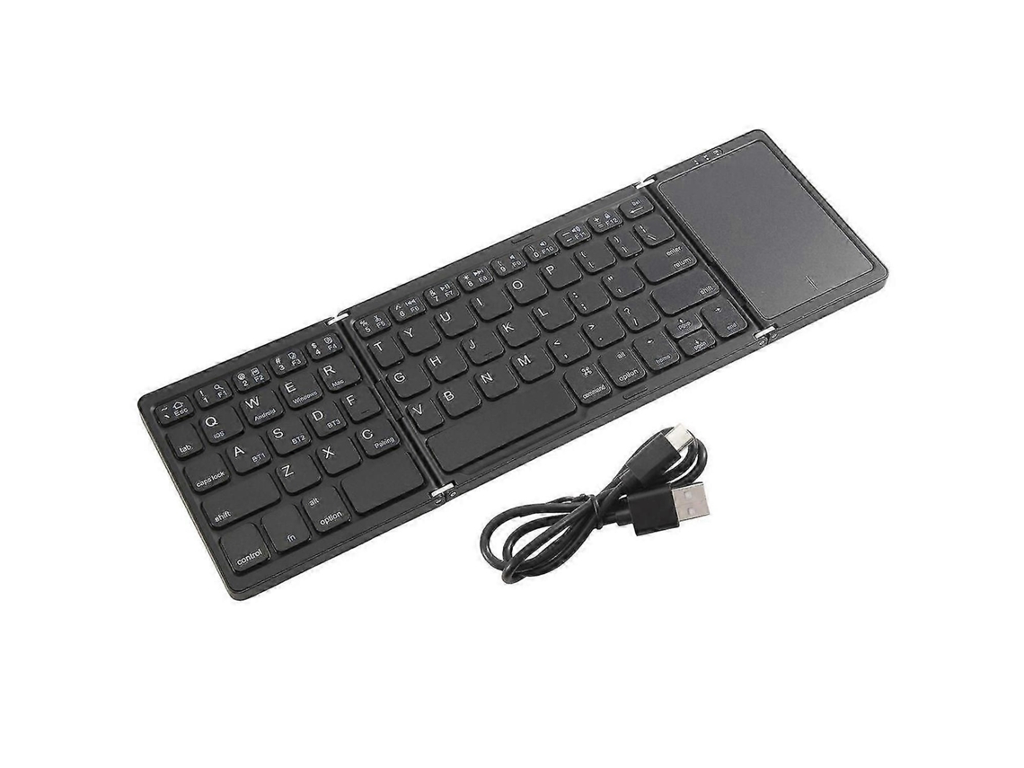 Teclado Dobrável para Viagens, Sem Fio, Triplo, com Touchpad para Jogos TAISHENGDA