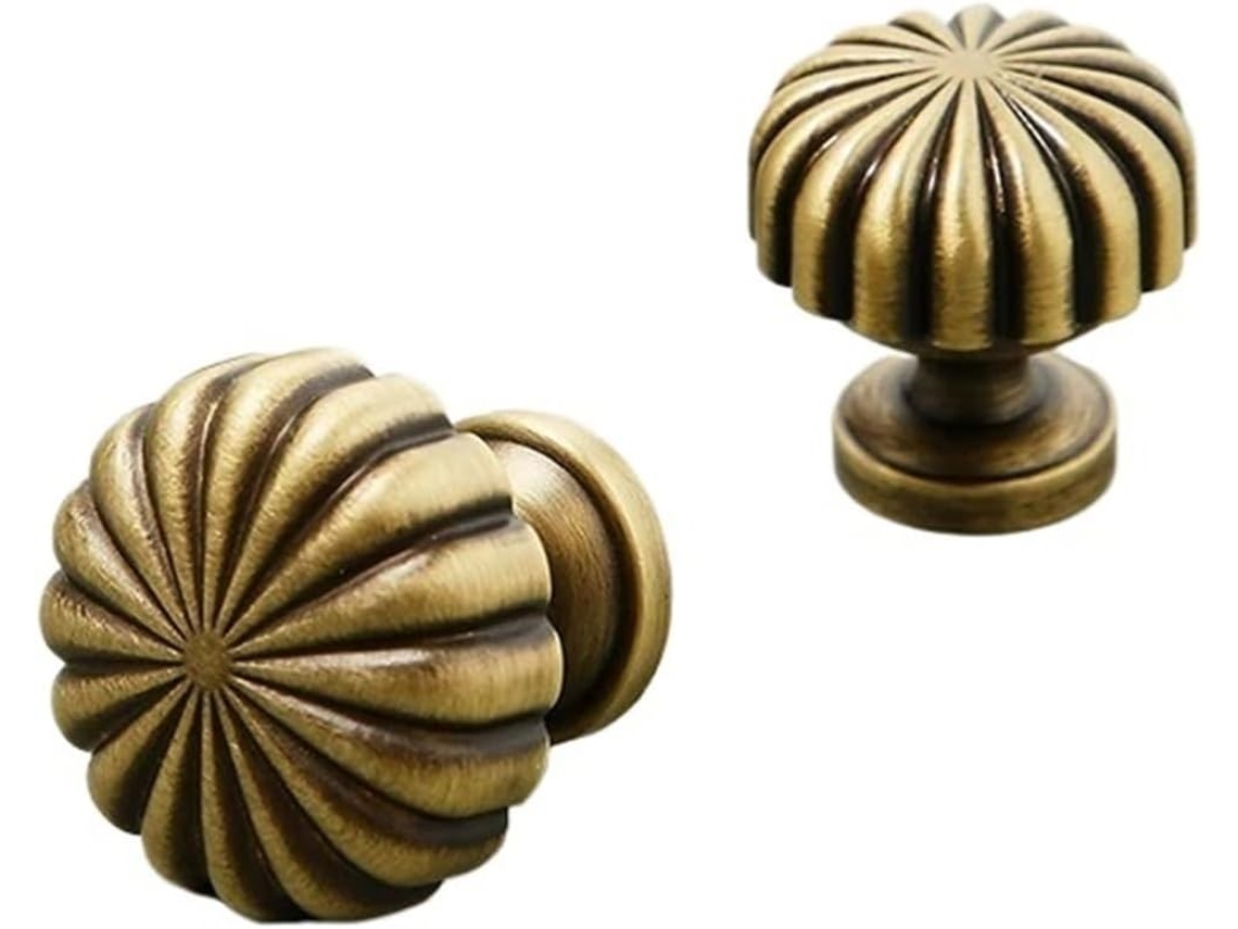 Puxador De Gaveta Para Armário Cozinha Em Latão Bronze Amarelo Retrô, 1 Peça Bronze Amarelo 25