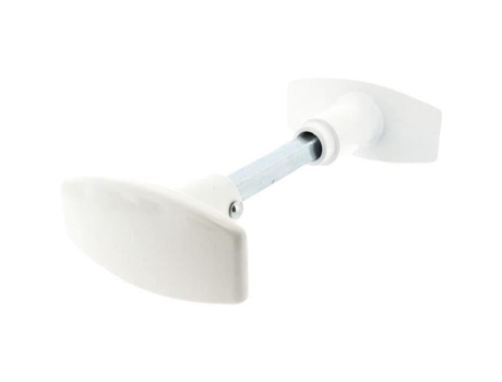 Botão Duplo Quadrado De Alumínio Branco 6/7 Alpertec