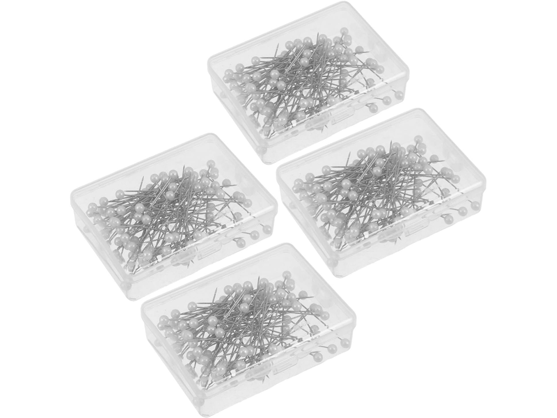 Tachinhas Totority, Tamanho 5, 5x 0, 5cm, Pacote Com 400 Unidades, Redondas, Prateadas, Com Cabeça Decorativa, Feitas De