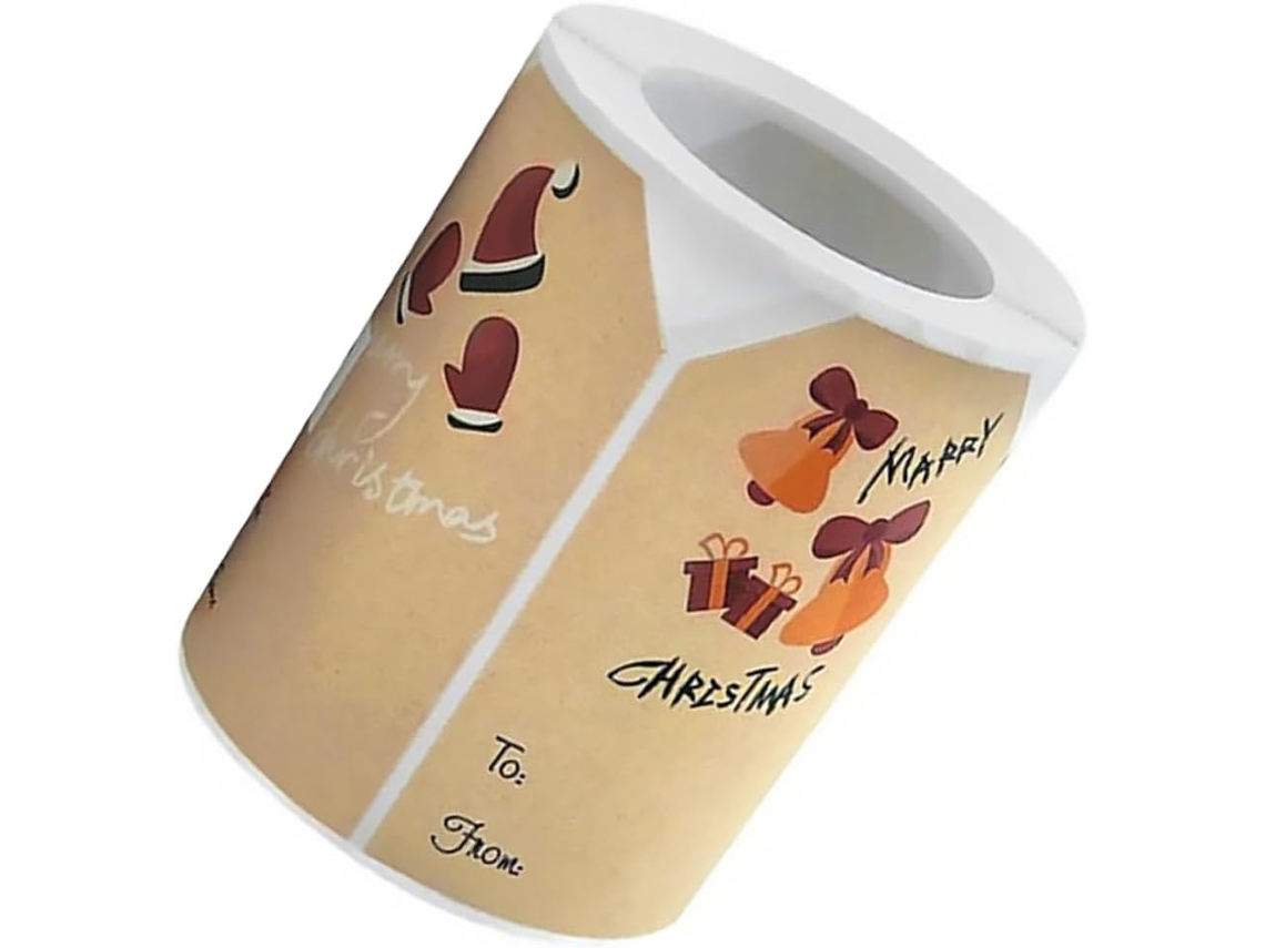 Etiquetas Autoadesivas De Natal Com Nome, Latas De Biscoitos