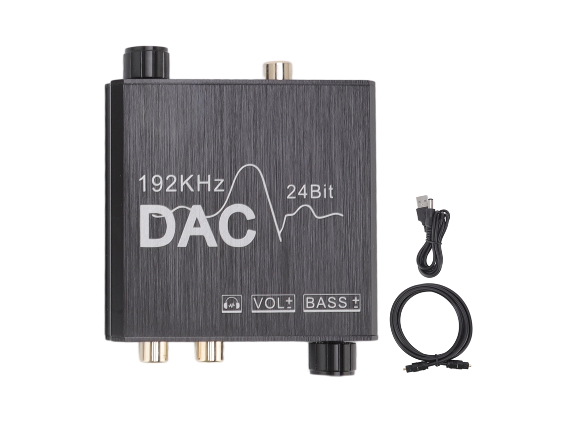 Aetheria conversor Dac Digital para Analógico 192khz Plug And Play Liga de Alumínio com Cabo Óptico e Usb