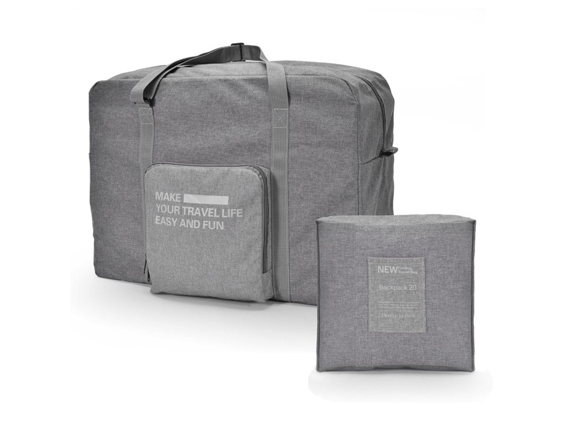 Bolsa de viagem dobrável YWP para garrafa de água, capacidade de armazenamento portátil, cinza