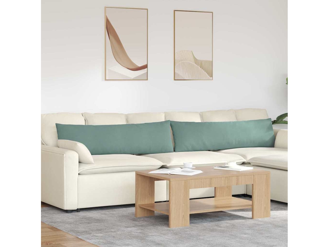Vidaxl Travesseiros De Sofá 2 Pcs Verde Do Mar 145 X 40 Cm