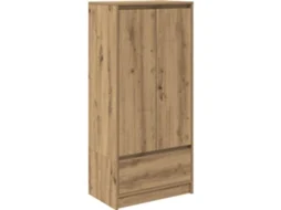 Vidaxl Armário Com Gaveta 55,5x34x119,5 Cm Carvalho Artisiano