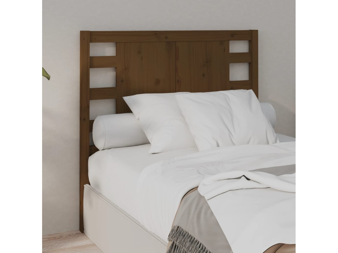 Vidaxl Cabeceira De Cama 96x4x100 Cm Pinho Maciço Castanho Mel