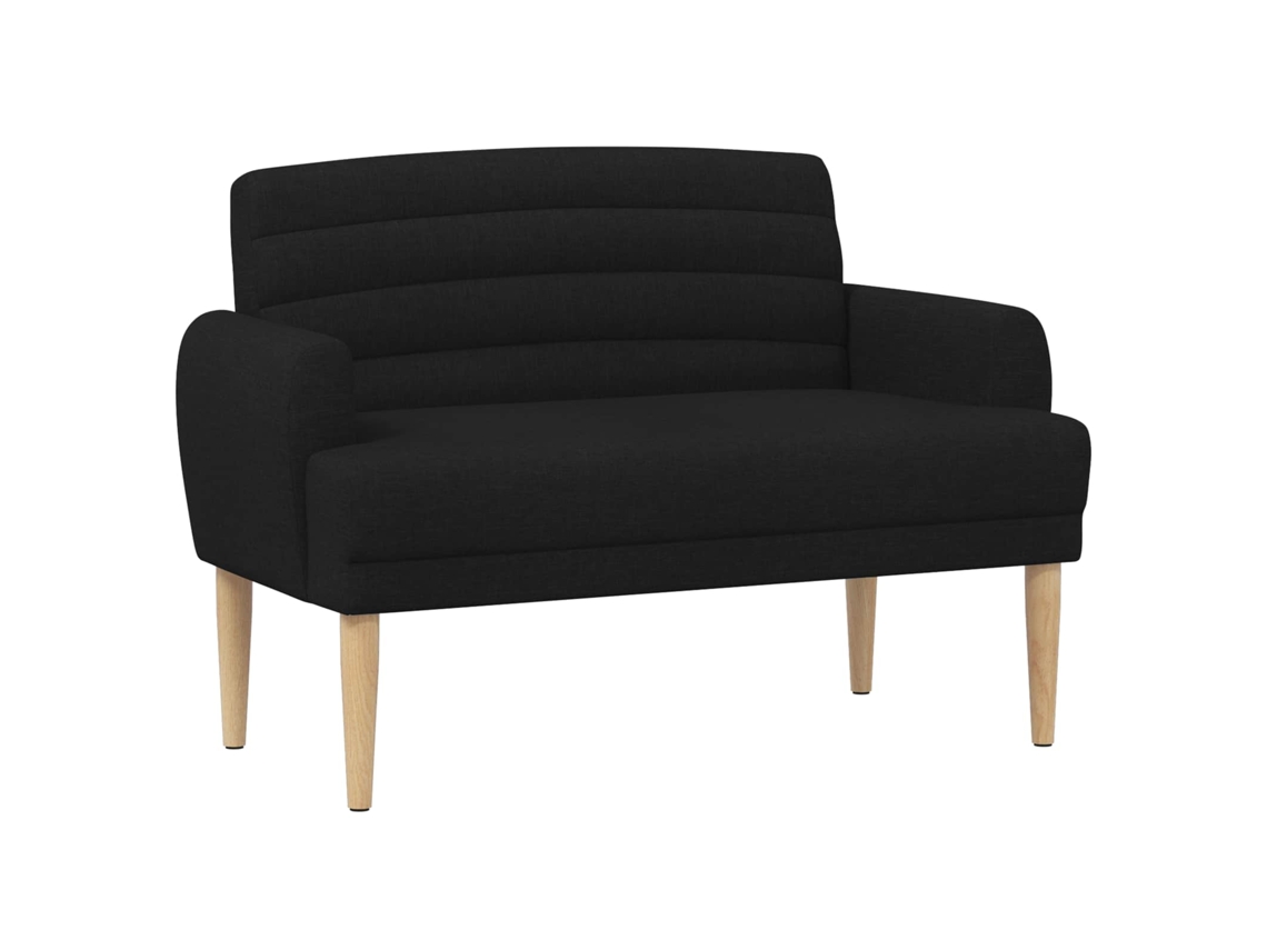 Conjunto 1 Sofá Para Dois Vidaxl Preto Tecido (116 X 67 X 80 Cm)