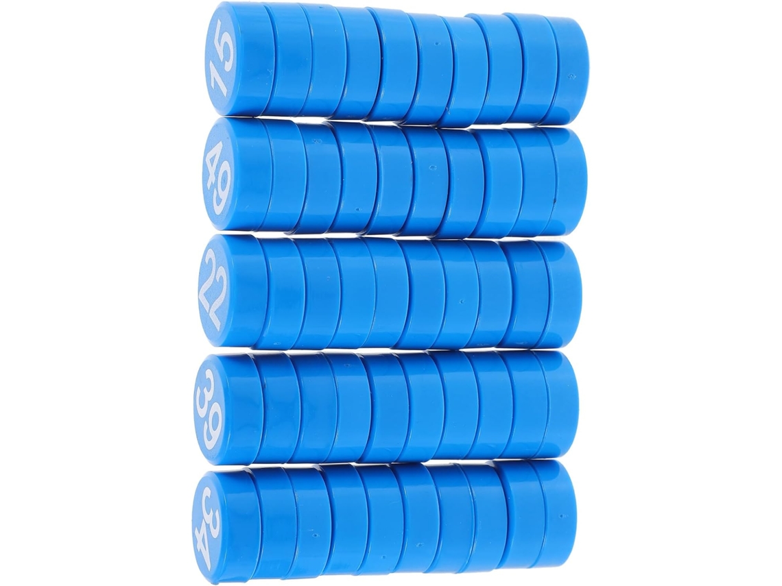 Villcase 50-adesivos Magnéticos Para Geladeira Com Números De 1a 50na Cor Azul