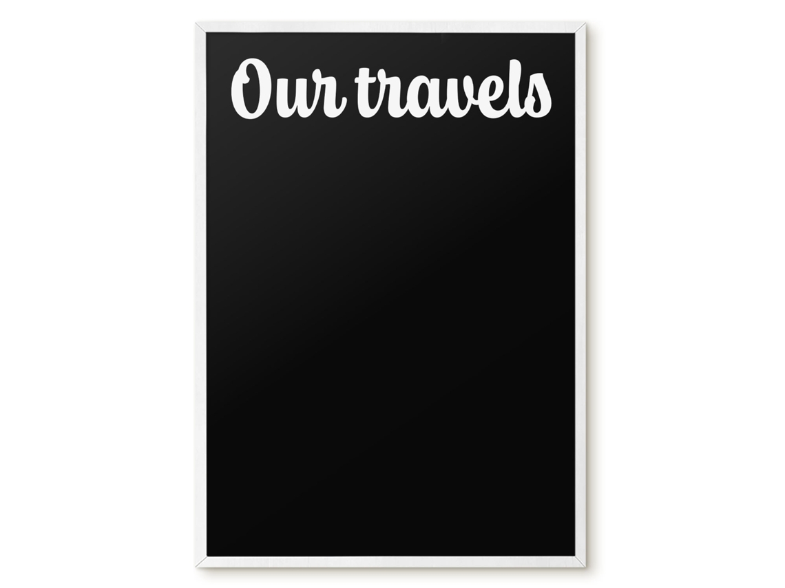 Quadro magnético de parede Nossas Viagens para o quarto Espelharte (50x70 cm)