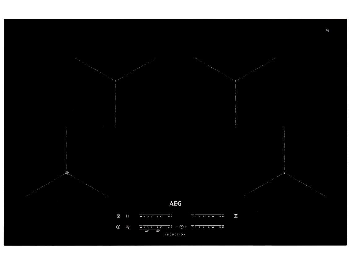 Placa de Indução AEG Hob2Hood IAE84431FB (Elétrica - 78 cm - Preto)
