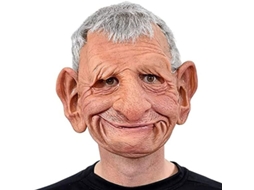 Máscara de cabeça realista em veludo e látex para Carnaval, Halloween e festas de Cosplay | S/BRAND