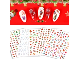 Adesivos De Unha Para Natal Autoadesivos Transferência De Água Diy Decoração De Manicure Para Mulheres E Crianças