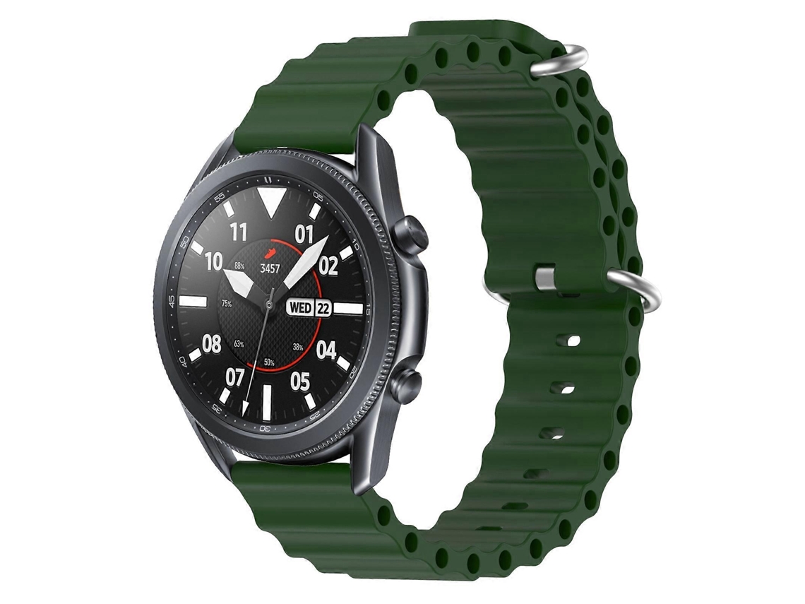 Pulseira De Silicone De Cor Sólida Estilo Oceano Para Samsung Galaxy Watch3 45mm 22mm