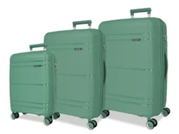 Conjunto de 3 Malas de Viagem ROLL ROAD Universe Verde (55/68/75cm - 37/72/96L)