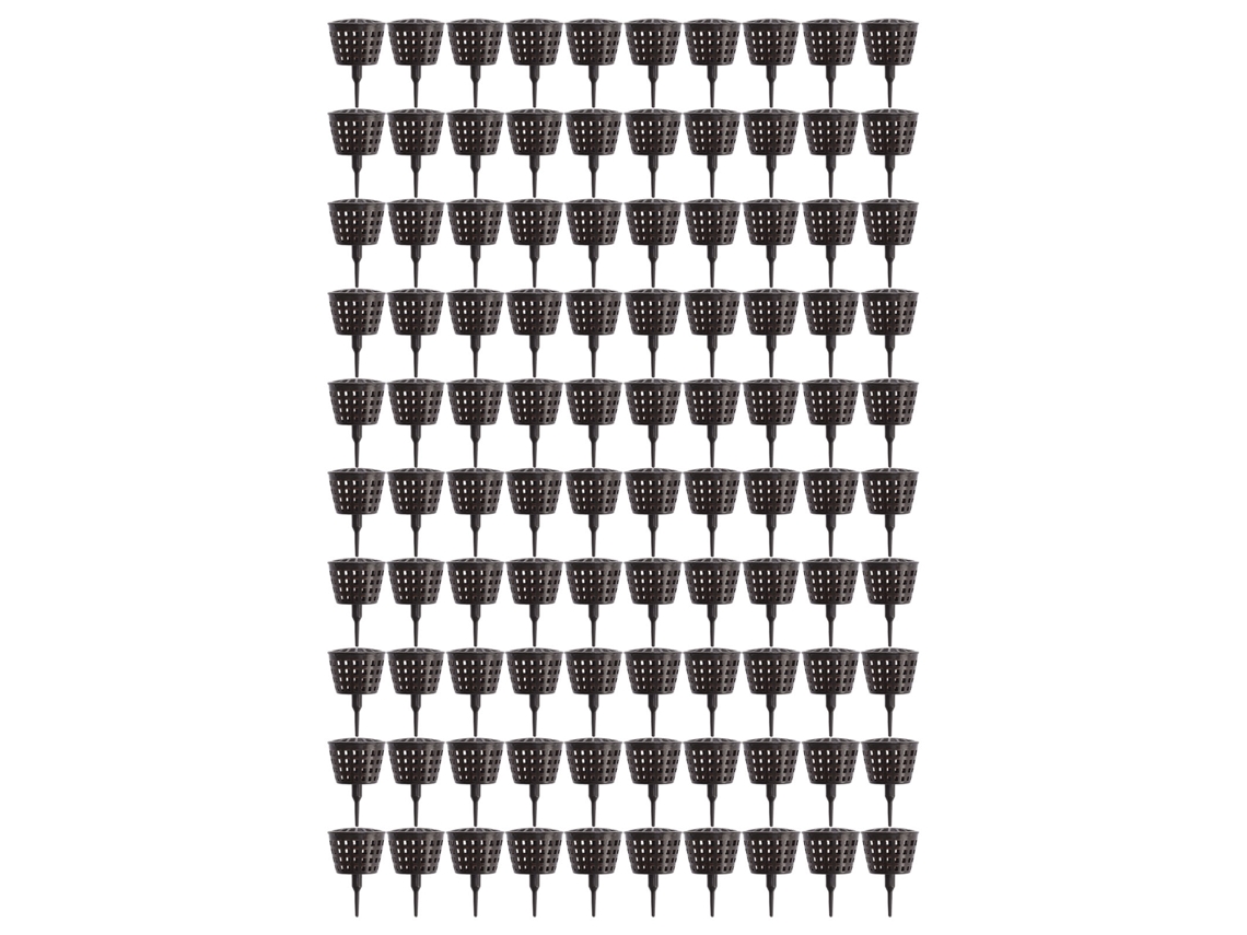 100pcs Cesto de Malha de Adubo com Tampa para Succulento Bonsai | S/MARCA
