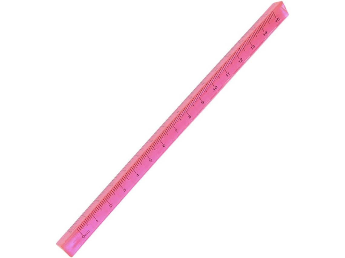 Régua Triangular De 15cm, Régua Direta, Artigo De Papelaria Prático Para Casa, Ferramenta De Medição Com Escala Dupla
