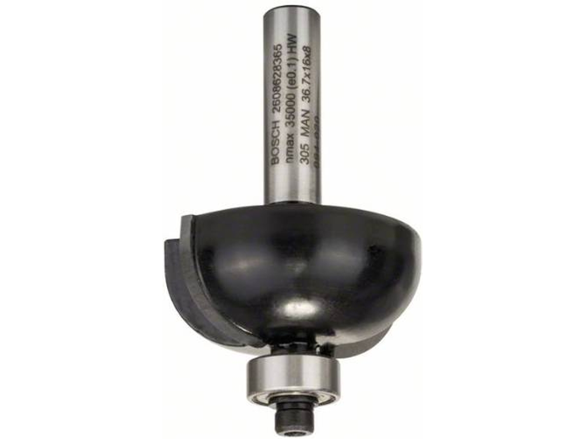 Fresa BOSCH de Sulcos - 8 mm - R1 12 mm - D 36.7 mm - L 16 mm - G 58 mm