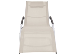 Chaise Lounge HARLANV1 com Almofadão 55x199x50 Cm Vime Pe Bege