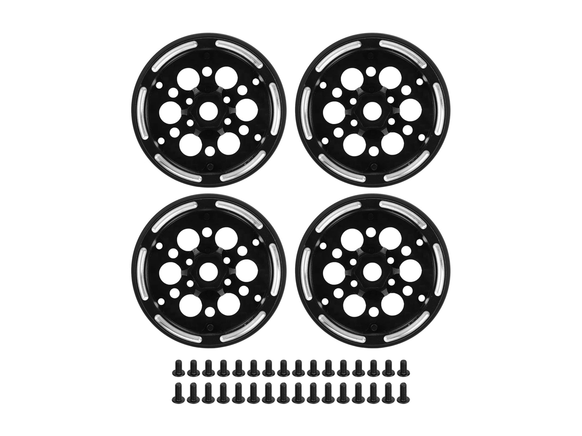 Mali 4pcs Aros de Roda de Fibra de Carbono Beadlock 1.9in para Carros Rc 1/10 Axial Scx10 Gen8 Gelande Ii Finder 2