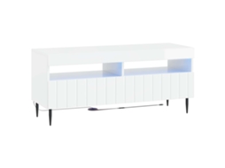 Vidaxl Gabinete De Tv Led Branco Brilhante Derivados De Madeira