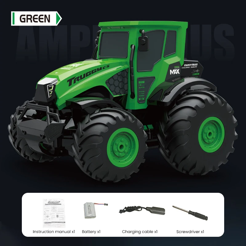 Carrinho Elétrico Off road 2.4g para Escalada Presente para Crianças MDUG (verde)