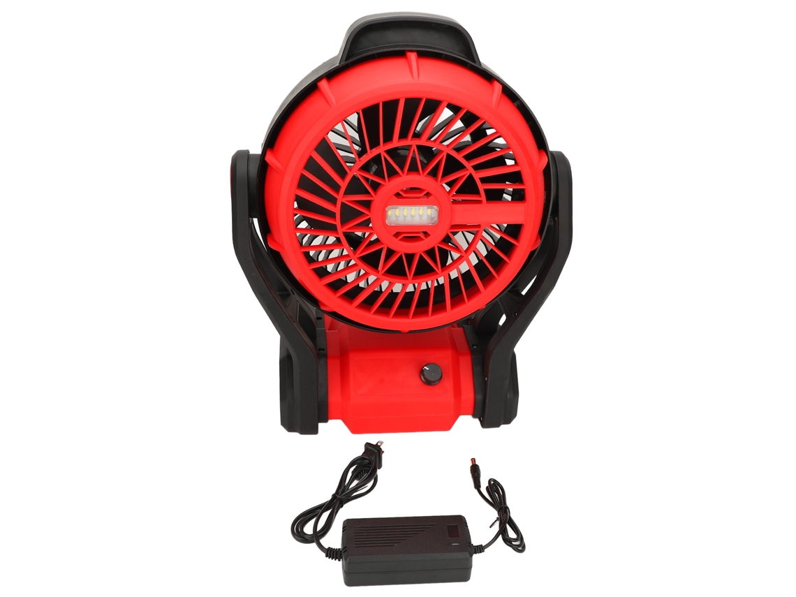 Ventilador Jobsite Recarregável Luz Led 270° Ajustável