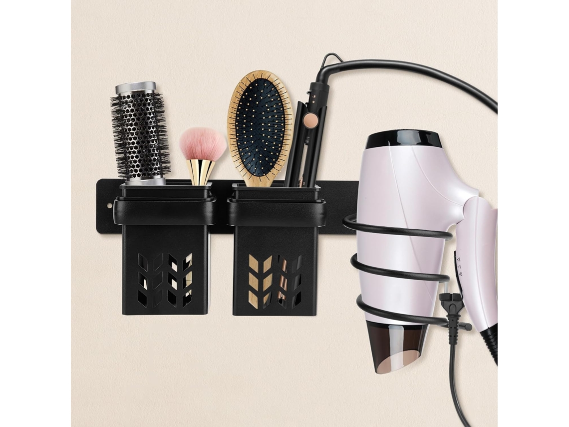 Suporte Para Secador De Cabelo, Parede Cabelo Com Prateleira Armazenamento, Banheiro, Quarto Ou Hotel.