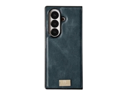 Capa De Celular Em Pu Com Textura Crazy Horse Para Samsung Galaxy Z Fold7 5g