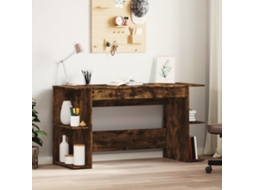 Vidaxl Secretária 140x50x75 Cm Derivados De Madeira Carvalho Fumado