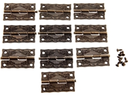 Conjunto De 10 Dobradiças Bronze Antigo Para Portas Armários, Ideais
