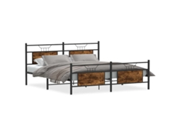 Bed Frame, Bed Frames Vidaxl Marrom Aço (183 X 213 Cm)