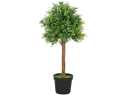 Buxo Artificial De 90 Cm, Planta Artificial De Plástico Em Vaso Para Sala De Estar. Btforus