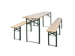 Vidaxl Mesa De Cerveja Dobrável C/ 2 Bancos 220 Cm Madeira De Abeto
