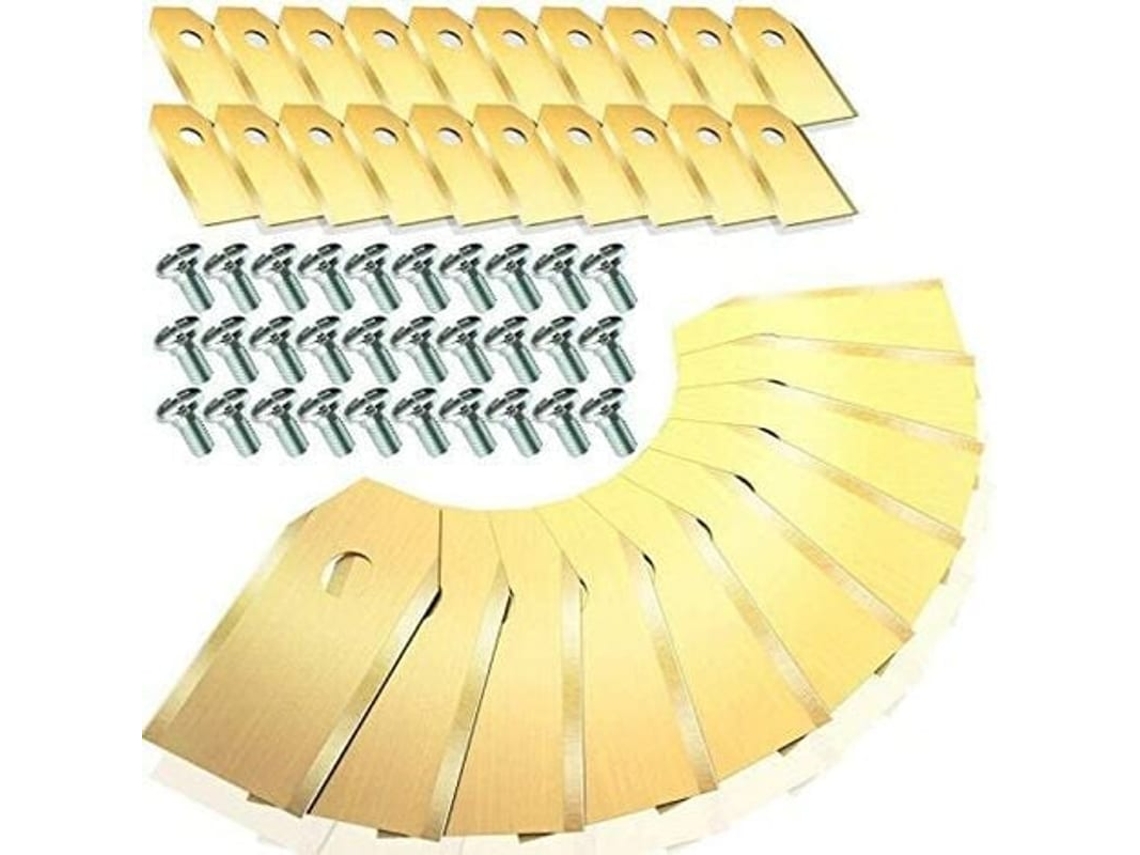 30 Lâminas De Reposição De Titânio Para Cortadores Automáticos Husqvarna/gardena/yard Force, 0.75mm