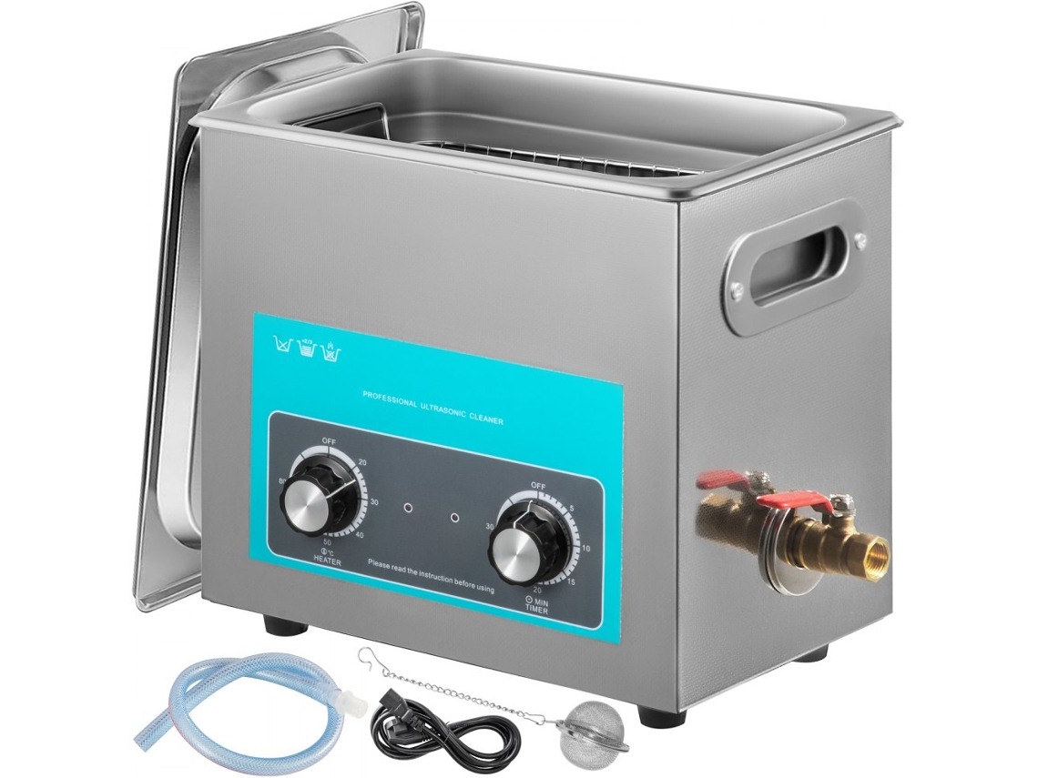 Máquina De Limpeza Ultrassônica 6,5l Com Aquecimento, Temporizador E Tanque Em Aço Inox Tekmaquinas