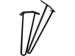Pés De Mesa Mipcase Em Metal Preto, Conjunto De 2 Peças