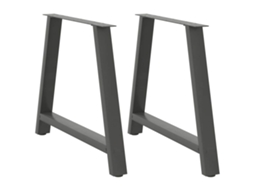 Vidaxl Pés Para Mesa De Jantar Em Formato A, 2 Peças, Antracite, 90x (72-73) Cm, Aço