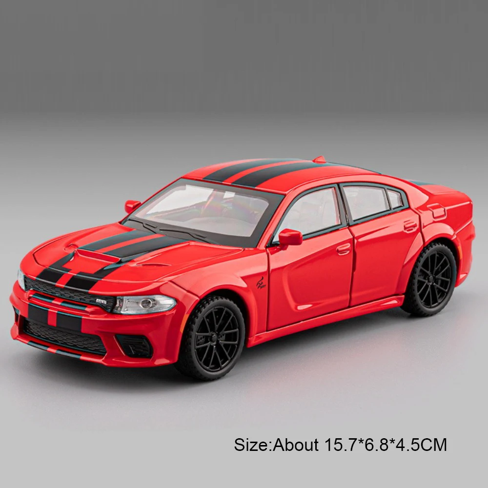 (charger Vermelho) Escala 1:32 - Modelo De Carro - Efeitos Sonoros E De Luz