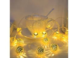 Lâmpada Marroquina, Decoração de Natal, Cordão de Luzes para Interiores, 3 Metros BRILVIBERA