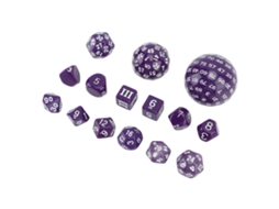 Primerox conjunto de Dados Poliedros 15pcs D3 a D100 para Jogos de Tabuleiro Rpg