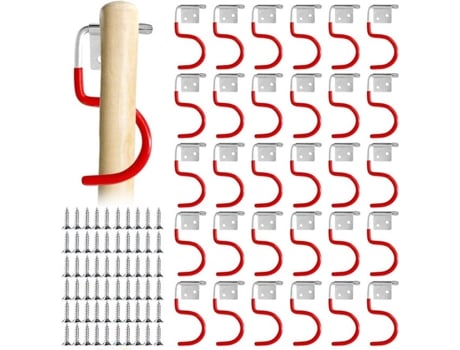 Conjunto De 30 Ganchos De Metal Para Ferramentas De Jardim Ganchos De Metal Suporte Para Ferramentas De Jardim Fixação De Parede Emborrachada Qjh