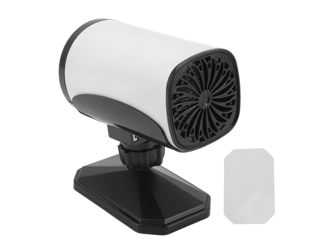 Aquecedor Portátil de Carro 150w 12v 2 Modos Resfriamento Aquecimento Rotação 360 Graus Desembaciador