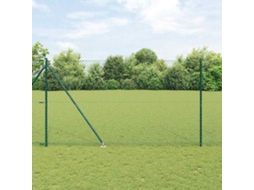 Vidaxl Cerca De Cadeia Com Pontas 25 X 1,6 M Aço Revestido De Pvc