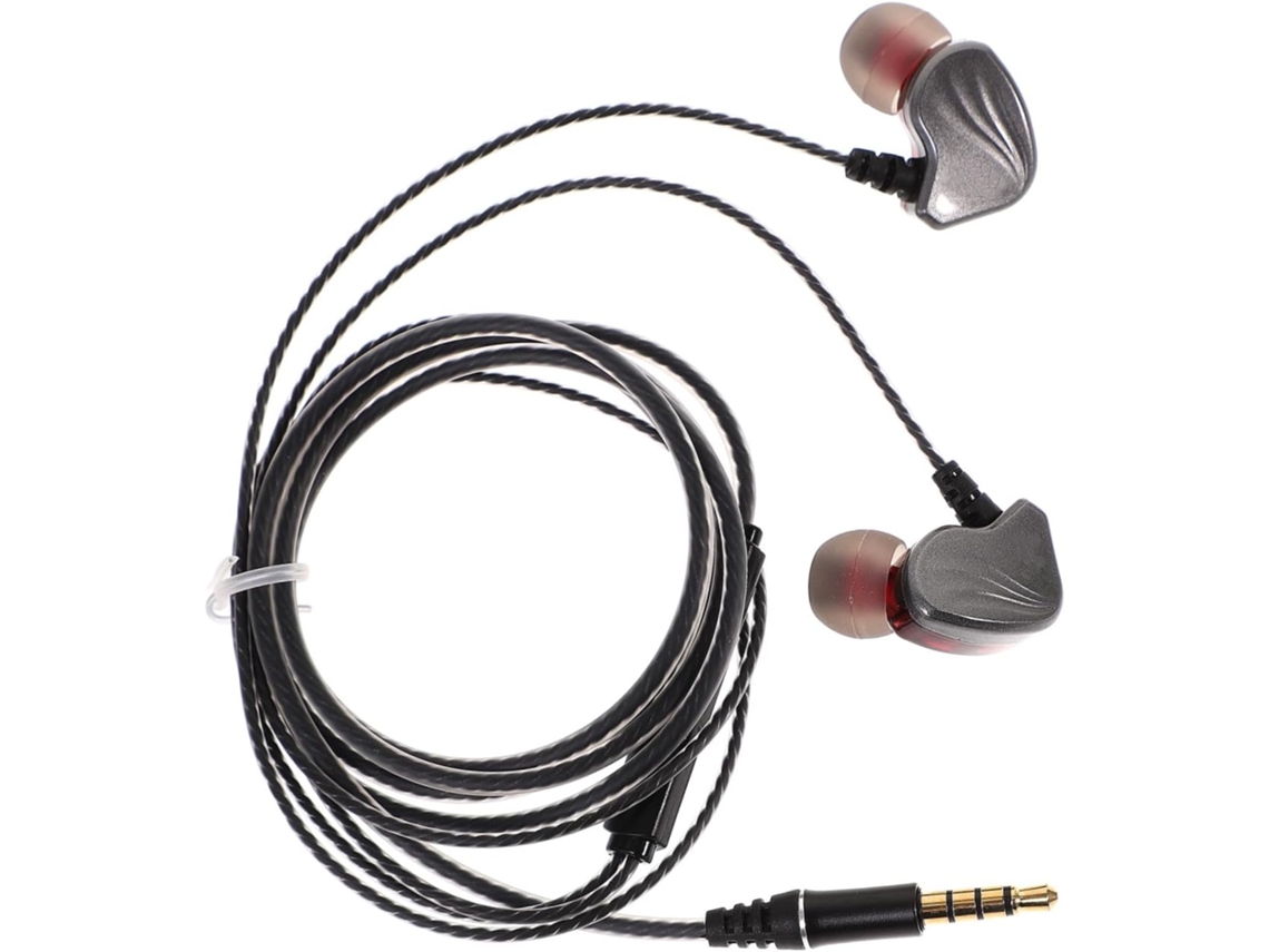 Fones De Ouvido Com Graves Fio, Ideais Para E Ajuste Na Cor Cinza