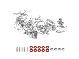 Mali 60pcs Clips Carro Rc 17mm 1.0mm Fácil Instalação Universal para Carro Truck Rc 1/16 1/18 Prata