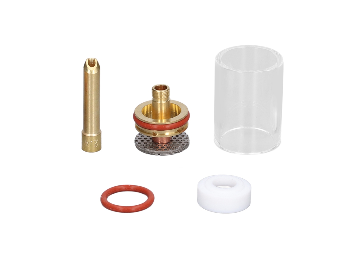 Kit de peças de vidro em flocos para tocha TIG Argonio 2.4mm WP-17/18/26