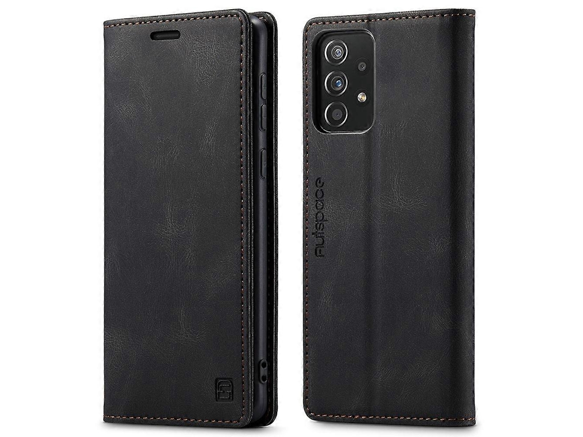 Compre A Série Autspace A01 Para Samsung Galaxy A52 4g/5g/a52s 5g, Capa De Couro Pu Com Bloqueio Rfid E Suporte Flip, Preta