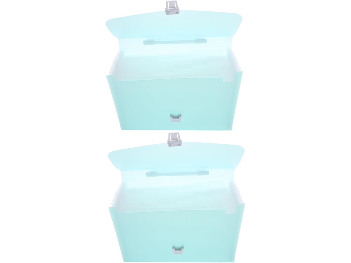 Conjunto De 2 Organizadores De Pastas Para Diversas Folhas, Pastas Sanfonadas Transparentes Para Pág Gokoco