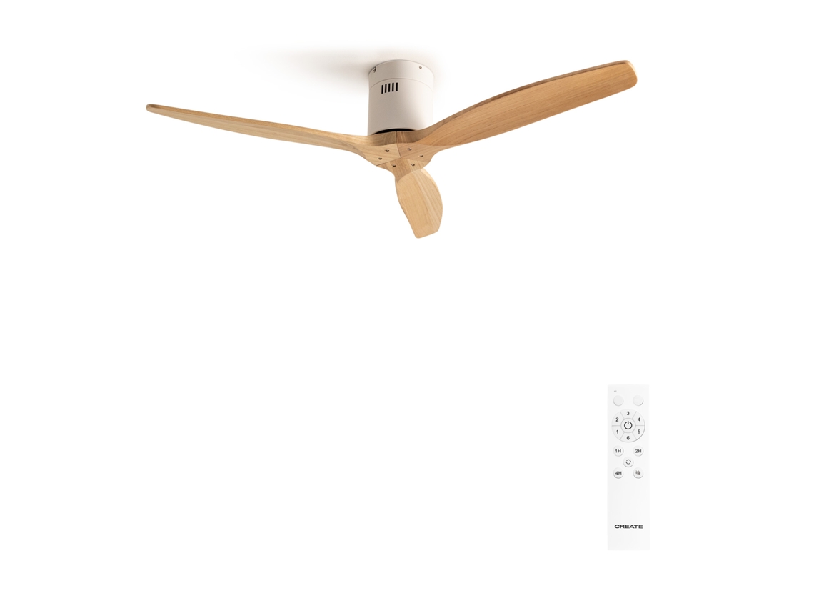Create - Wind Calm - Ventilador De Teto Silencioso De 40 W Com Pás Técnicas Em Abs De Vários Tamanhos