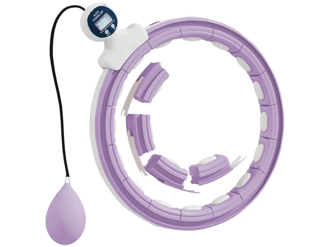 Adulto Inteligente Hula Hoop Com Contador De Bola De Peso 16 Nós (76-113cm) Roxo-kd